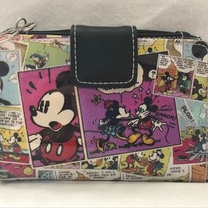 Disney Animations Kissing Mickey & Minnie Mouse Comic Cartoon Strip Wallet
